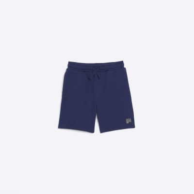 boys navy drawstring jersey shorts