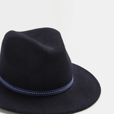 Boys Navy Fedora Hat