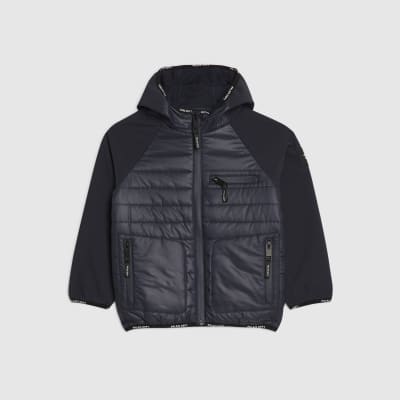 Boys Navy Hooded Jacket