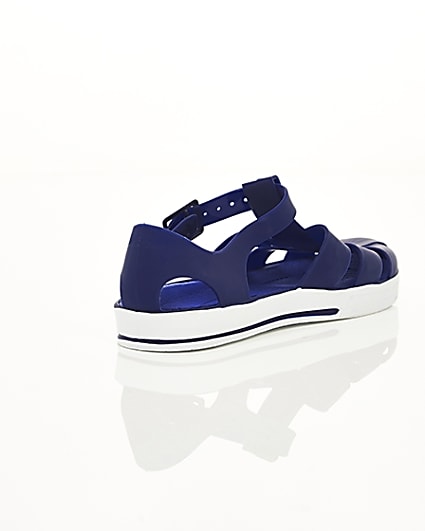 360 degree animation of product Boys navy jelly sandals frame-13