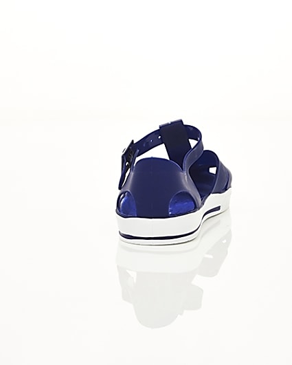 360 degree animation of product Boys navy jelly sandals frame-15