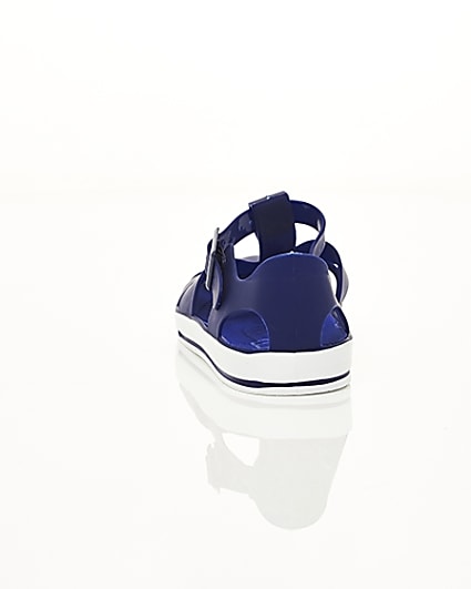 360 degree animation of product Boys navy jelly sandals frame-16
