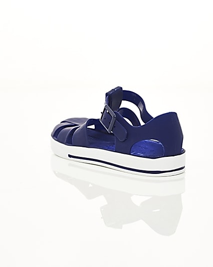 360 degree animation of product Boys navy jelly sandals frame-18