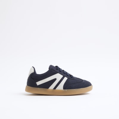 Boys Navy Lace Up Trainers River Island