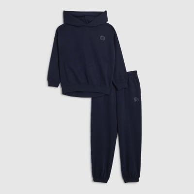 Boys Navy RR Hoodie And Joggers Set