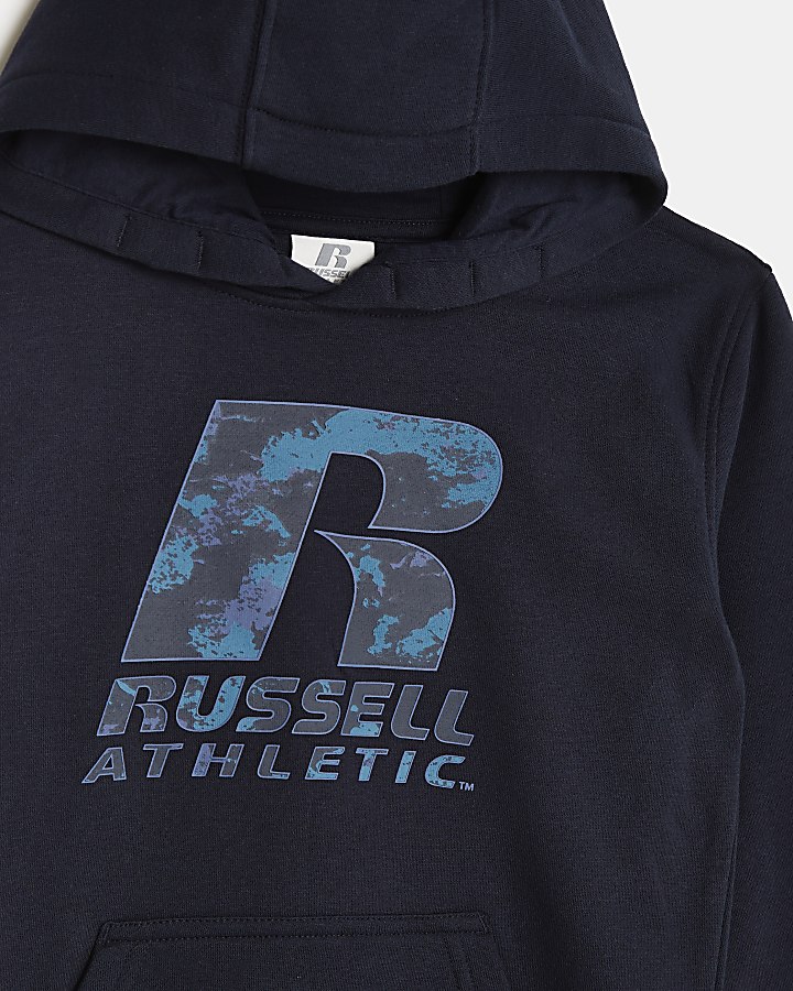 Boys navy Russel Athletic hoodie