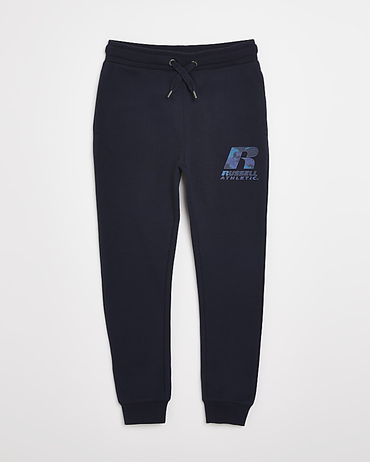 Boys navy Russel Athletic joggers