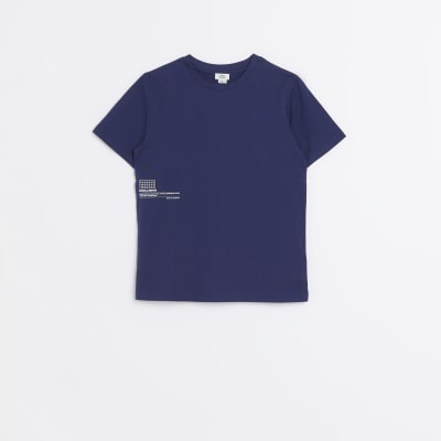 Boys Navy Short Sleeve T-shirt