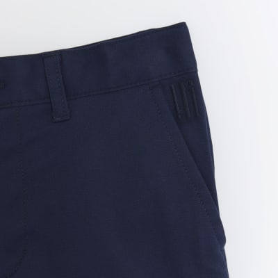 Boys navy smart chino trousers | River Island