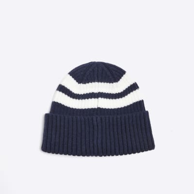 Boys navy discount beanie hat