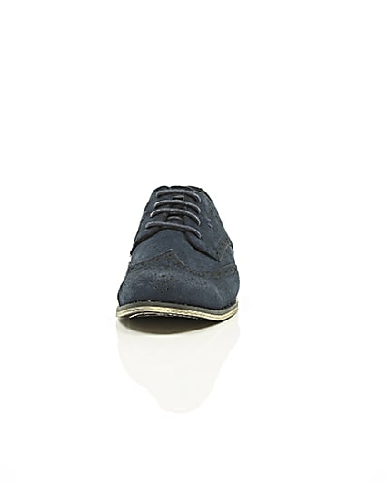 360 degree animation of product Boys navy suede brogues frame-3