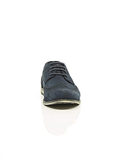 360 degree animation of product Boys navy suede brogues frame-4