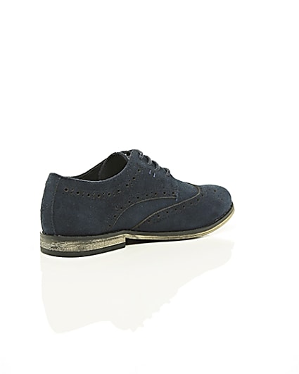 360 degree animation of product Boys navy suede brogues frame-12