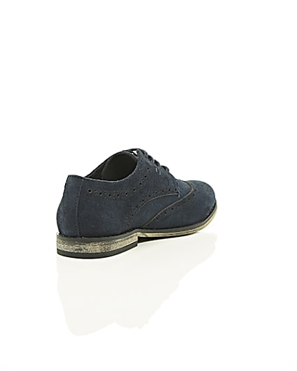 360 degree animation of product Boys navy suede brogues frame-13