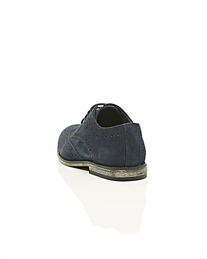 360 degree animation of product Boys navy suede brogues frame-17