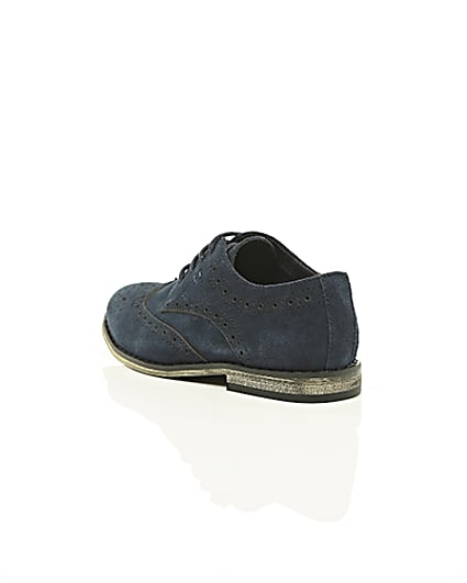 360 degree animation of product Boys navy suede brogues frame-18