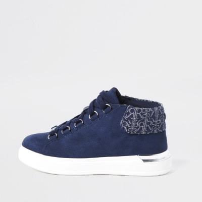 boys navy trainers