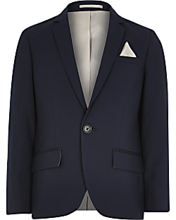 Boys navy suit blazer