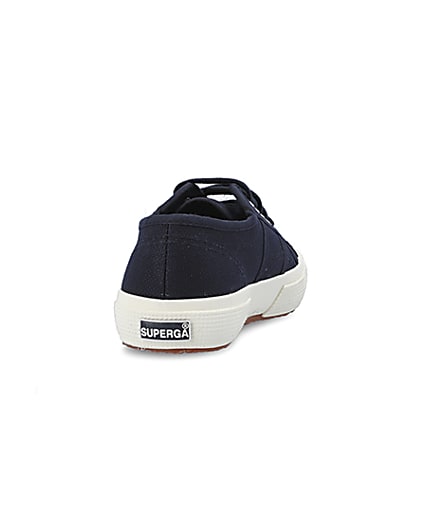 360 degree animation of product Boys navy Superga lace up canvas trainers frame-10