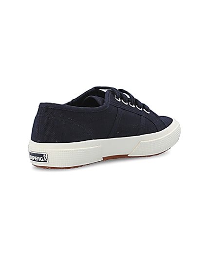 360 degree animation of product Boys navy Superga lace up canvas trainers frame-12