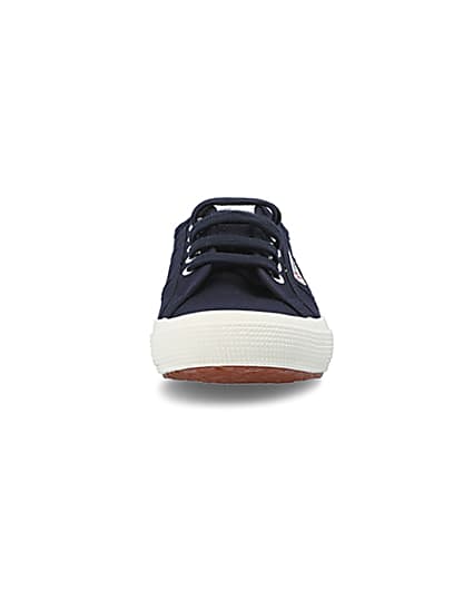 360 degree animation of product Boys navy Superga lace up canvas trainers frame-21