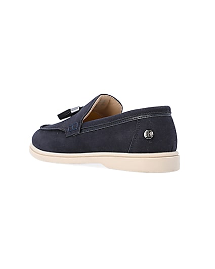 360 degree animation of product Boys Navy Tassel Loafers frame-6