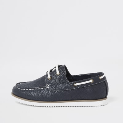 boys navy boat shoes