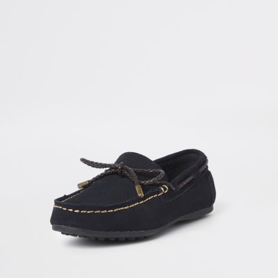 boys navy loafers