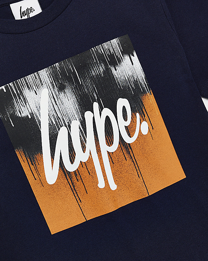 Boys orange HYPE logo t-shirt