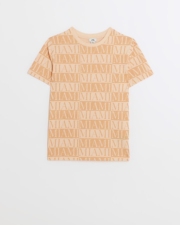 Boys orange Miami t-shirt