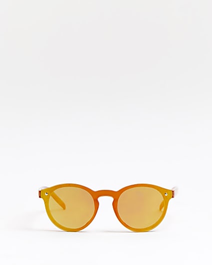 Boys orange mirror retro sunglasses