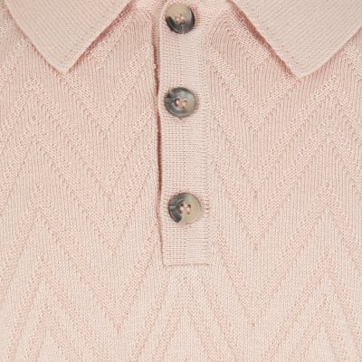 boys pink polo