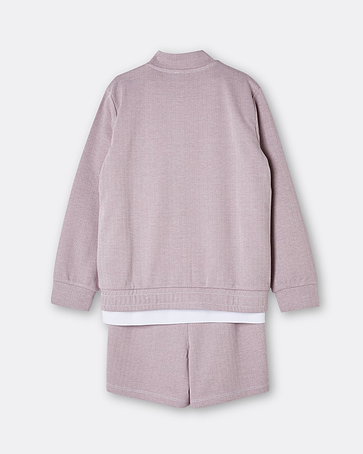 Boys pink Maison Riviera 3 piece outfit