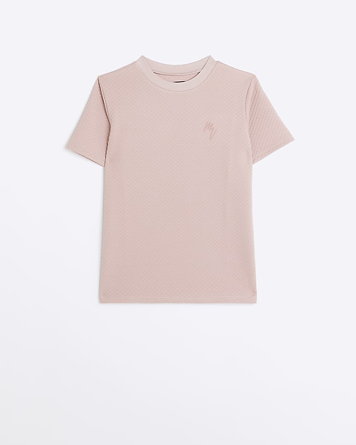 Boys Pink Maison Riviera Quilt T-shirt