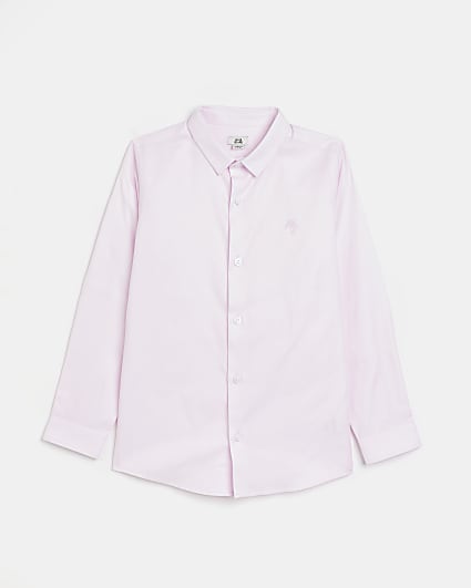 Boys Pink Maison Riviera Twill Formal Shirt