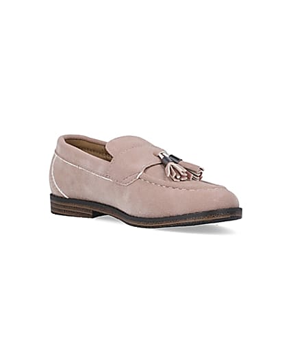 360 degree animation of product Boys pink tassel loafers frame-18