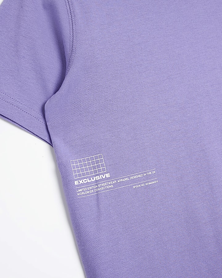 Boys Purple Short Sleeve T-shirt