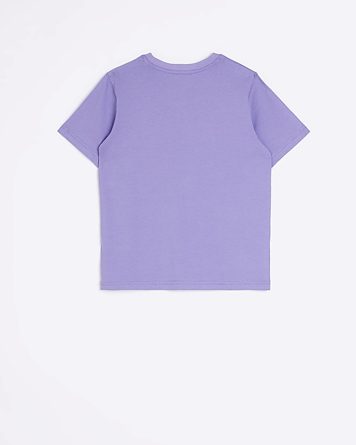 Boys Purple Short Sleeve T-shirt