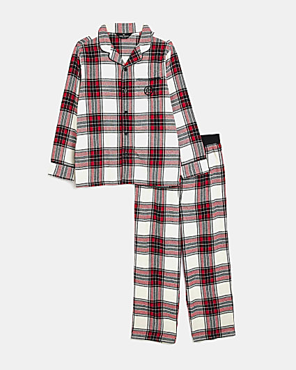 Boys Red Check Pyjama Set