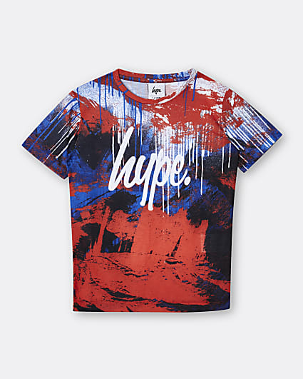 Boys red Hype paint print t-shirt