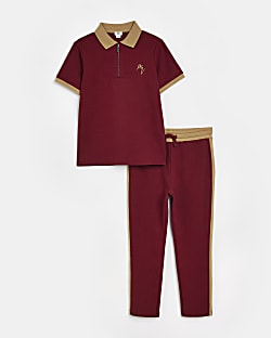 Boys Red MAISON RIVIERA Polo Outfit