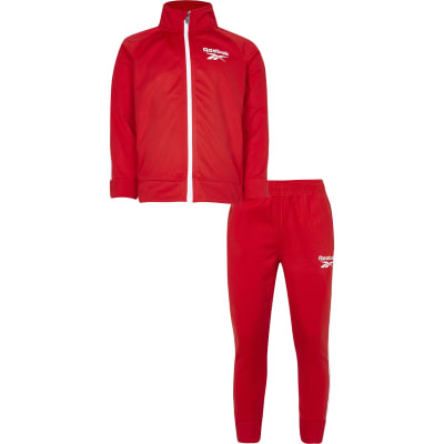 reebok tracksuit black red