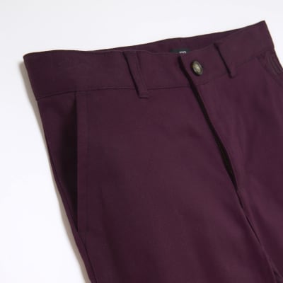 Boys red stretch chino trousers | River Island