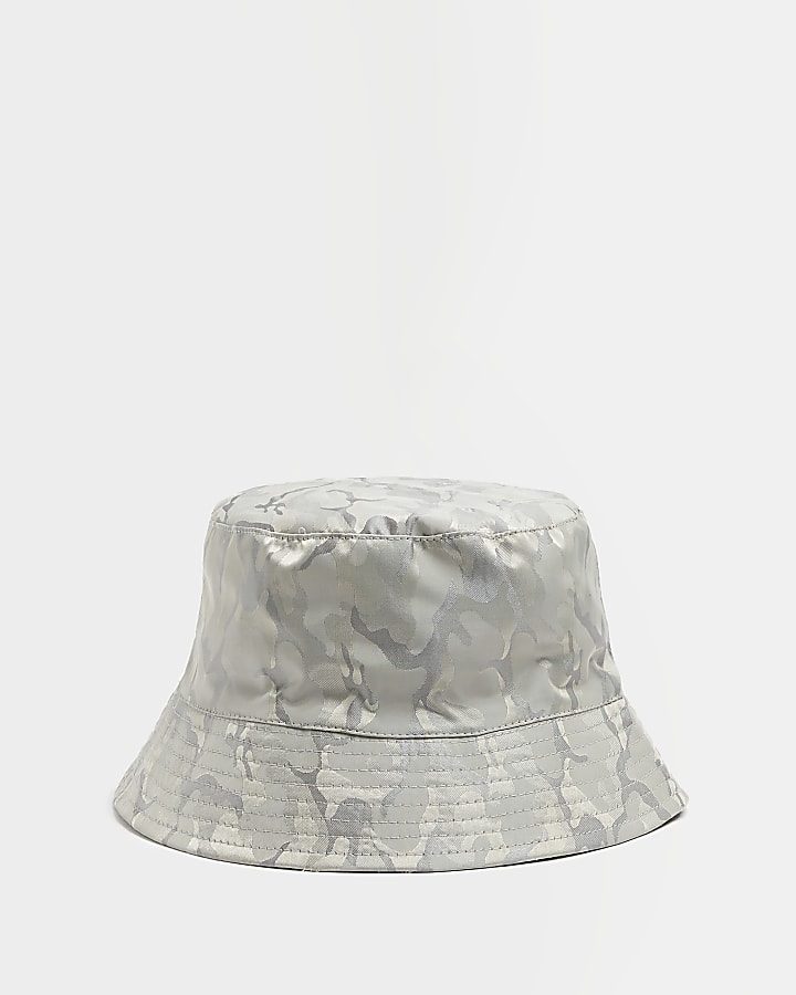 Boys stone camo print bucket hat