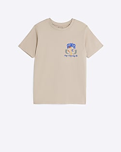 Boys stone embroidered graphic t-shirt