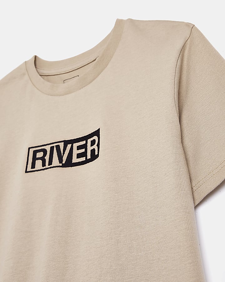 Boys stone River print t-shirt