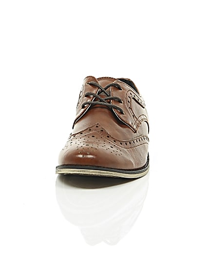 360 degree animation of product Boys tan brogues frame-3