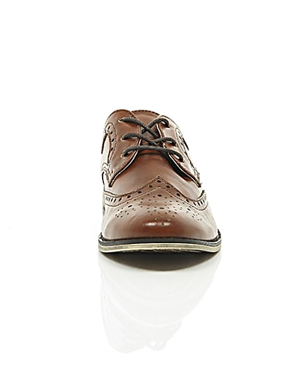 360 degree animation of product Boys tan brogues frame-4