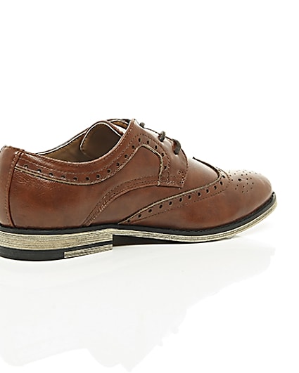 360 degree animation of product Boys tan brogues frame-12