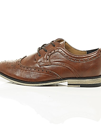 360 degree animation of product Boys tan brogues frame-21